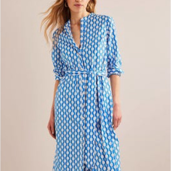 Boden Dresses & Skirts - Boden Blue and White Midi Dress
